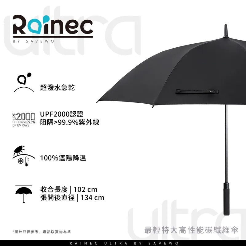 Savewo Rainec ULTRA 極輕特大高性能碳纖維傘