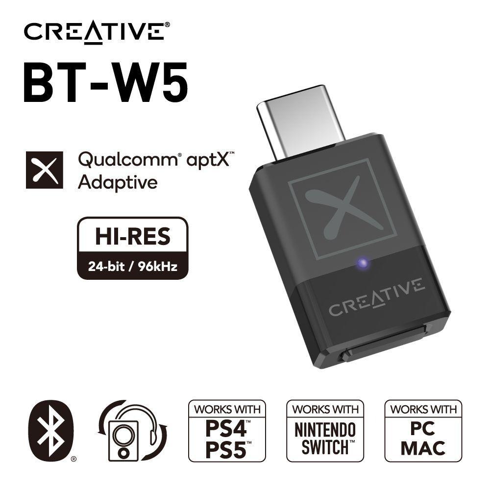 Creative BT-W5 USB-C 藍牙5.3 音效傳輸器