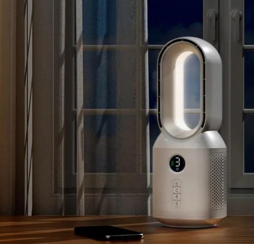 Mibeli LED燈自動搖頭無葉風扇