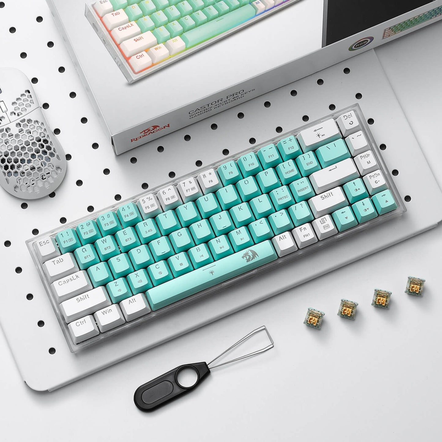 Redragon K631 RGB PRO-GW RGB 遊戲鍵盤 (68鍵)