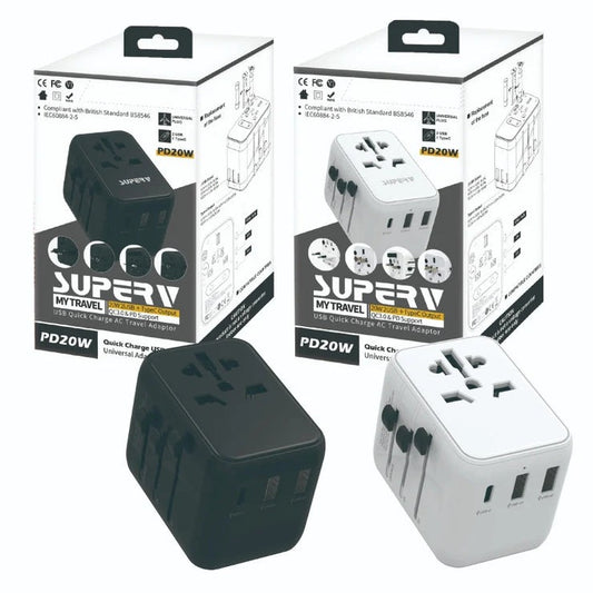 SuperV G53 20W 旅行轉插充電器