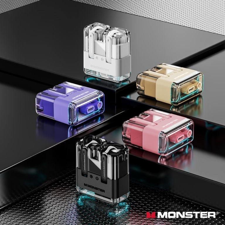 Monster Airmars XKT12 透明半入耳藍芽耳機