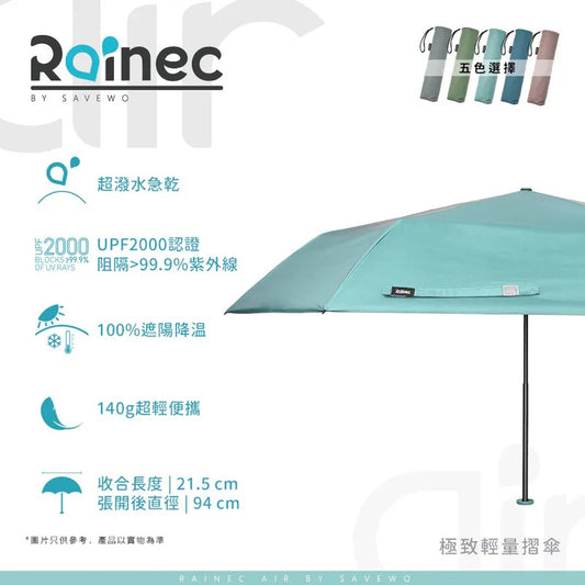 Savewo Rainec Air 超輕防曬超潑水摺遮