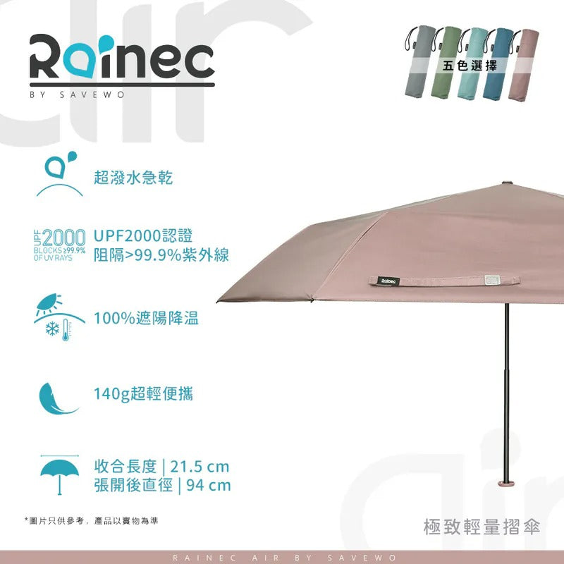 Savewo Rainec Air 超輕防曬超潑水摺遮