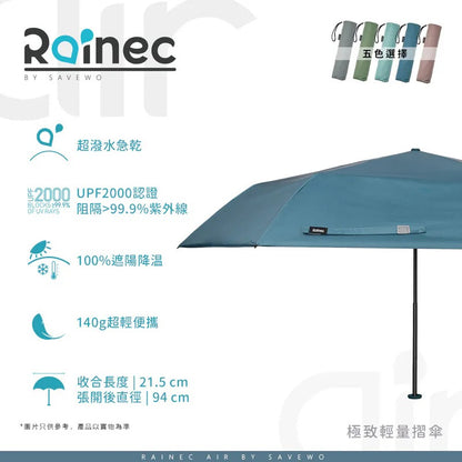 Savewo Rainec Air 超輕防曬超潑水摺遮