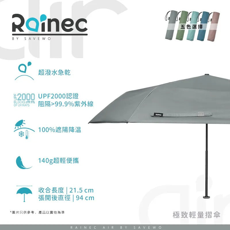 Savewo Rainec Air 超輕防曬超潑水摺遮