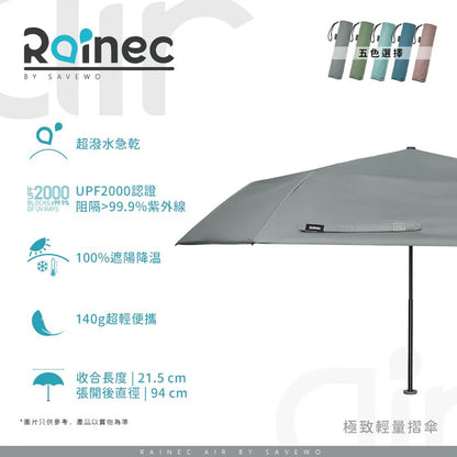 Savewo Rainec Air 超輕防曬超潑水摺遮