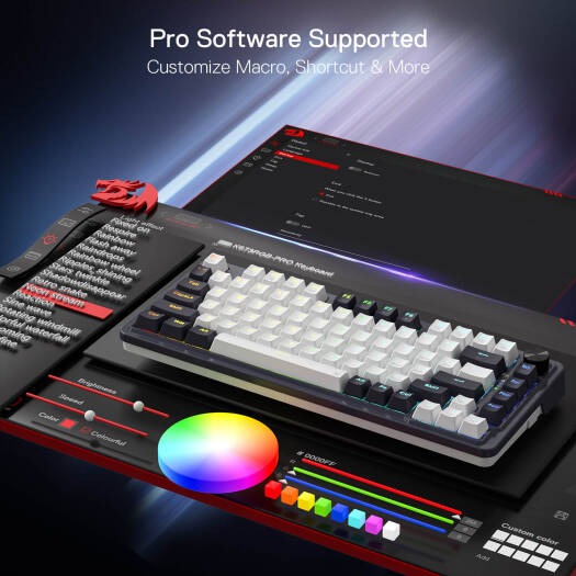 Redragon K673WB RGB-PRO 遊戲鍵盤 (81鍵)