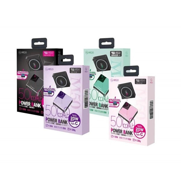 ARGO M50 5000mAh 超迷你電鍍PD20W磁 吸無線外置快速充電