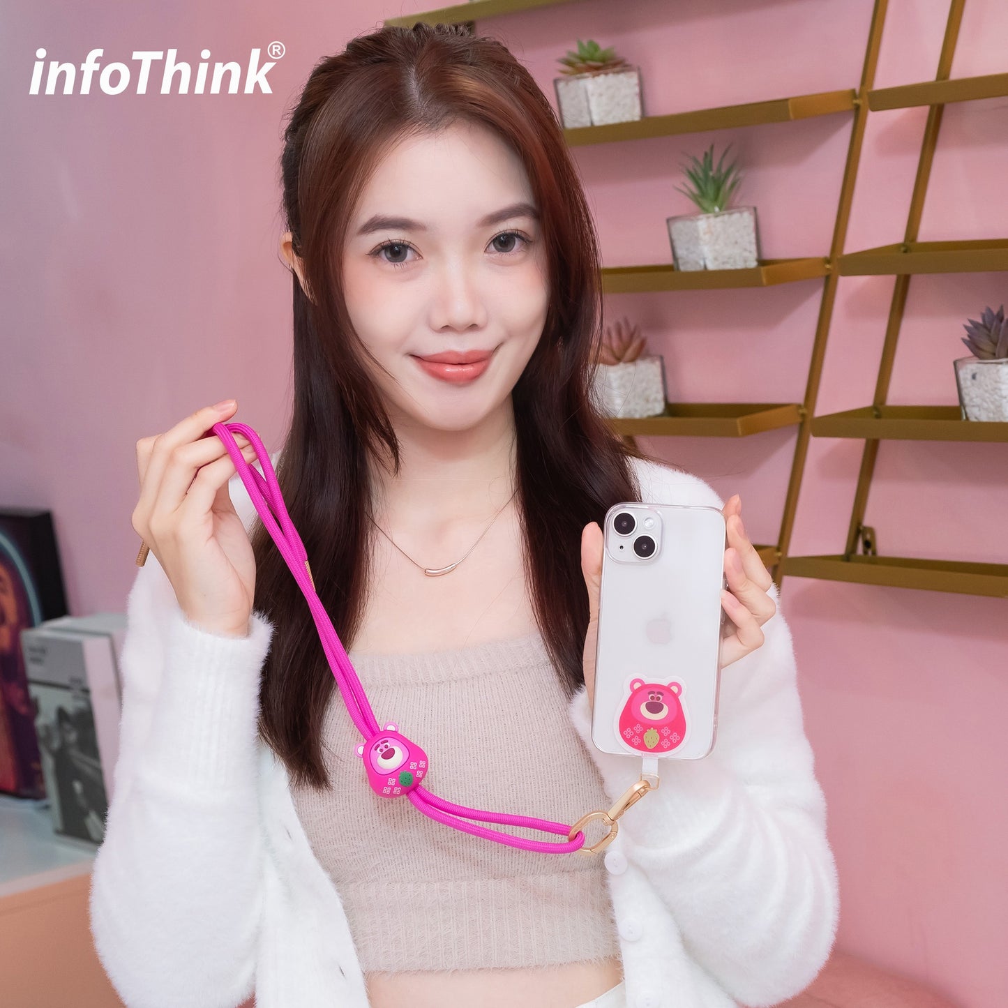 Infothink 迪士尼福神系列公仔造型手機頸掛繩