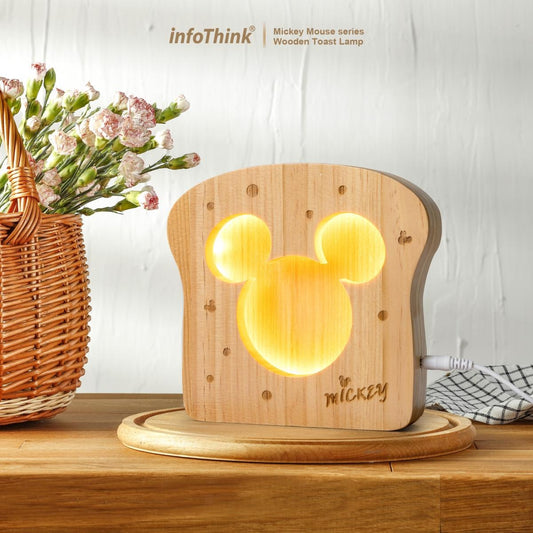 Infothink 米奇系列吐司造型實木燈