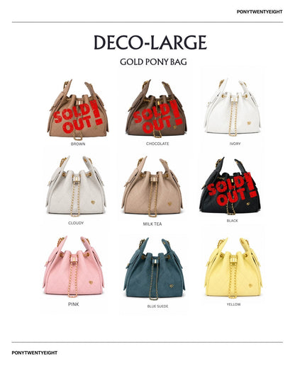 PONY TWENTY-EIGHT DE-CO Large Gold 大碼水桶袋