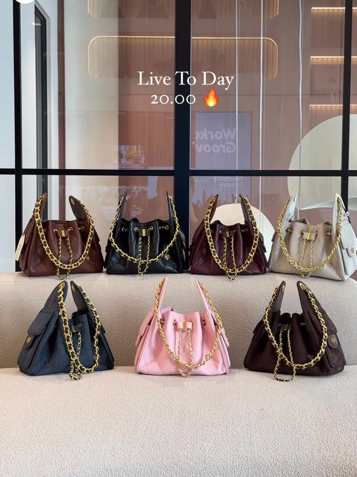 PONY TWENTY-EIGHT DE-CO Large Gold 大碼水桶袋
