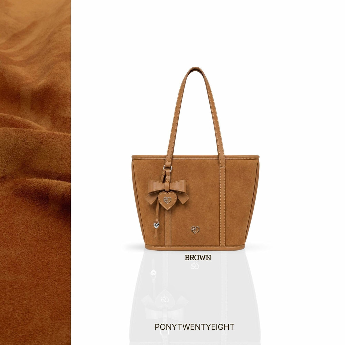 PONY TWENTY-EIGHT Pasly Brown 猄皮質感肩背 Tote Bag